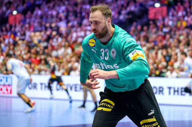 19.01.2026, Handball, Men s EHF EURO 2026, Deutschland - Spanien, Jyske Bank Boxen in Herning, Dänemark, Preliminary Round: Andreas Wolff (Germany 33) Dänemark