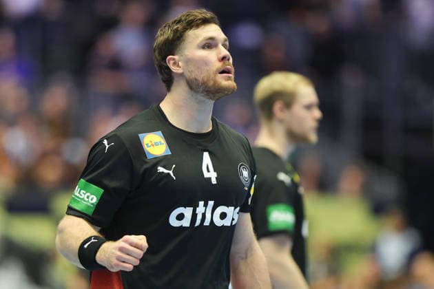 Deutschland - Spanien, EHF Handball EM 2026 Johannes Golla (Deutschland, 4). Handball EHF Europameisterschaft, Länderspiel zwischen Deutschland und Spanien am 19. Januar 2026 in Herning (Dänemark)., Herning Dänemark Jyske Bank Boxen
