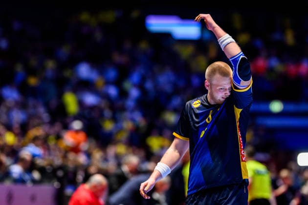 260119 Felix Möller of Sweden during the EHF European Handball Championship preliminary round match between Georgia and Sweden on January 19, 2026 in Malmö. Photo: Petter Arvidson BILDBYRAN kod PA PA1125 handball handboll handball handbolls-em 2026 georgien sverige sweden ehf european handball championship georgia bbeng depp Copyright: PETTERxARVIDSON BB260119PA191