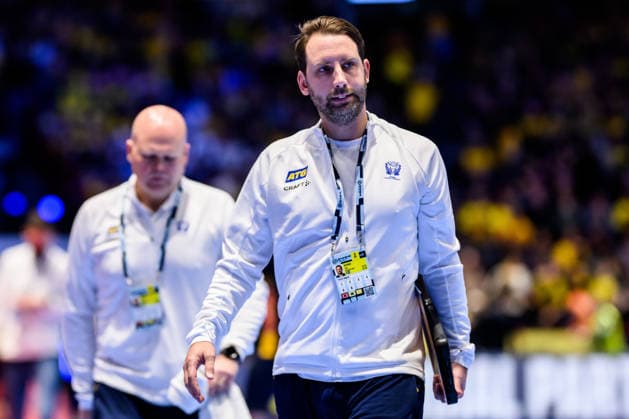 260119 Assistant coach Patrik Fahlgren of Sweden during the EHF European Handball Championship preliminary round match between Georgia and Sweden on January 19, 2026 in Malmö. Photo: Petter Arvidson BILDBYRAN kod PA PA1125 handball handboll handball handbolls-em 2026 georgien sverige sweden ehf european handball championship georgia bbeng Copyright: PETTERxARVIDSON BB260119PA192