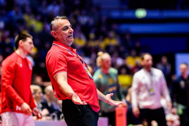 260119 Coach Tite Kalandadze of Georgia during the EHF European Handball Championship preliminary round match between Georgia and Sweden on January 19, 2026 in Malmö. Photo: Petter Arvidson BILDBYRAN kod PA PA1125 handball handboll handball handbolls-em 2026 georgien sverige sweden ehf european handball championship georgia bbeng Copyright: PETTERxARVIDSON BB260119PA194