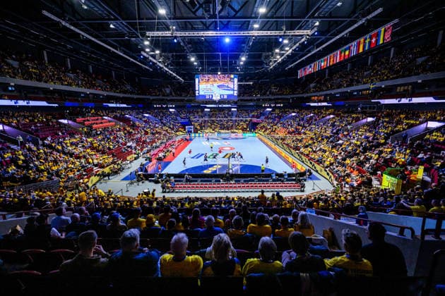 260119 General view of Malmö Arena during the EHF European Handball Championship preliminary round match between Georgia and Sweden on January 19, 2026 in Malmö. Photo: Petter Arvidson BILDBYRAN kod PA PA1125 handball handboll handball handbolls-em 2026 georgien sverige sweden ehf european handball championship georgia bbeng arena interiör Copyright: PETTERxARVIDSON BB260119PA197