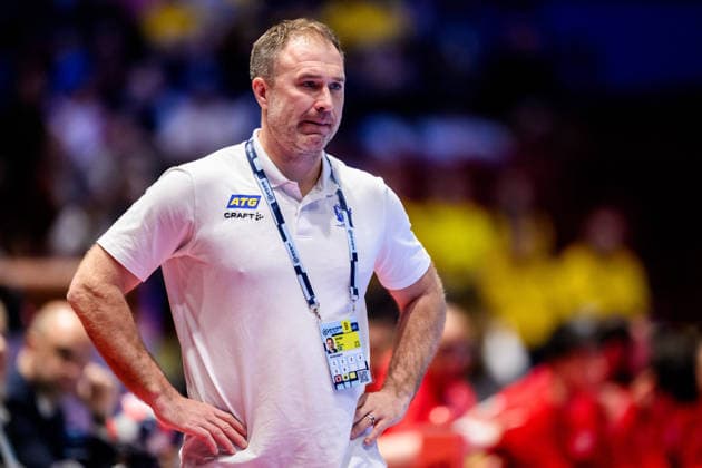 260119 Head coach Michael Apelgren of Sweden during the EHF European Handball Championship preliminary round match between Georgia and Sweden on January 19, 2026 in Malmö. Photo: Petter Arvidson BILDBYRAN kod PA PA1125 handball handboll handball handbolls-em 2026 georgien sverige sweden ehf european handball championship georgia bbeng Copyright: PETTERxARVIDSON BB260119PA200