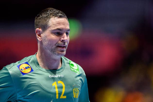 260119 Goalkeeper Andreas Palicka of Sweden during the EHF European Handball Championship preliminary round match between Georgia and Sweden on January 19, 2026 in Malmö. Photo: Petter Arvidson BILDBYRAN kod PA PA1125 handball handboll handball handbolls-em 2026 georgien sverige sweden ehf european handball championship georgia bbeng Copyright: PETTERxARVIDSON BB260119PA205