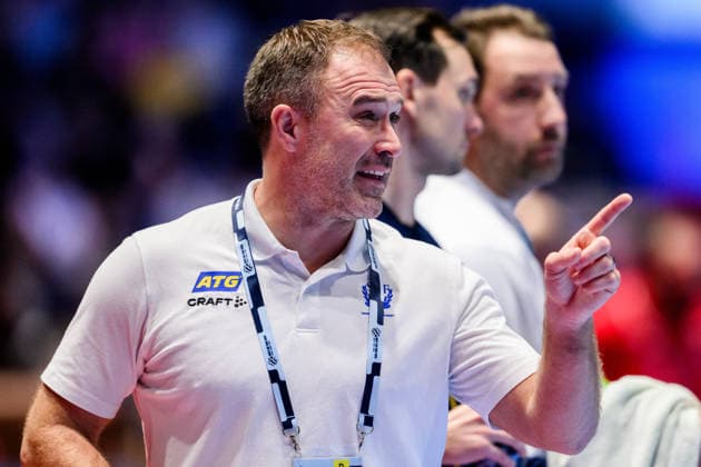 260119 Head coach Michael Apelgren of Sweden during the EHF European Handball Championship preliminary round match between Georgia and Sweden on January 19, 2026 in Malmö. Photo: Petter Arvidson BILDBYRAN kod PA PA1125 handball handboll handball handbolls-em 2026 georgien sverige sweden ehf european handball championship georgia bbeng Copyright: PETTERxARVIDSON BB260119PA217
