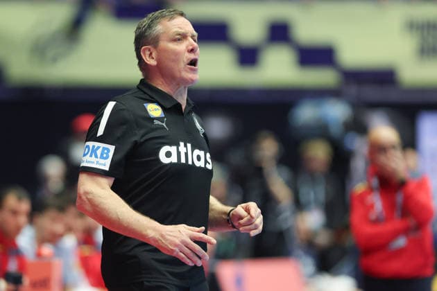 Deutschland - Spanien, EHF Handball EM 2026 Trainer Alfred Gislason (Deutschland). Handball EHF Europameisterschaft, Länderspiel zwischen Deutschland und Spanien am 19. Januar 2026 in Herning (Dänemark)., Herning Dänemark Jyske Bank Boxen
