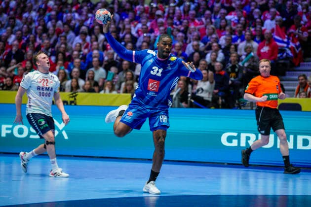 European Handball Championship 2026 France Norway Baerun 20260119 Frances Dylan Nahi during the European Championship handball match between France and Norway in Unity arena Photo Stian Lysberg Solum NTB Baerun Norway EDITORIAL USE ONLY RESTRICTED USE FOR BETTING COMPANIES  Copyright: xStianxLysbergxSolumx xNTBx