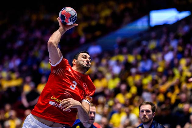 260119 George Lapiashvili of Georgia during the EHF European Handball Championship preliminary round match between Georgia and Sweden on January 19, 2026 in Malmö. Photo: Petter Arvidson BILDBYRAN kod PA PA1125 handball handboll handball handbolls-em 2026 georgien sverige sweden ehf european handball championship georgia bbeng Copyright: PETTERxARVIDSON BB260119PA234