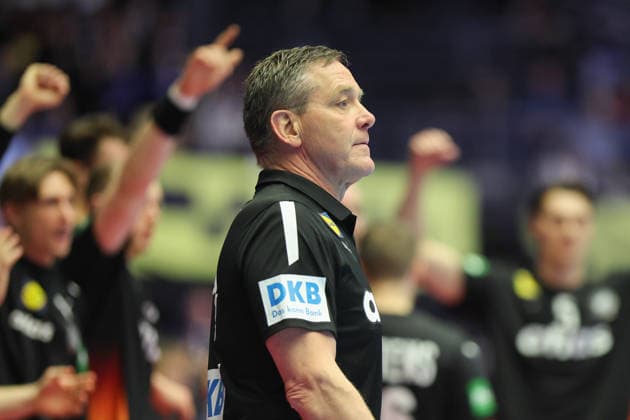 Deutschland - Spanien, EHF Handball EM 2026 Trainer Alfred Gislason (Deutschland). Handball EHF Europameisterschaft, Länderspiel zwischen Deutschland und Spanien am 19. Januar 2026 in Herning (Dänemark)., Herning Dänemark Jyske Bank Boxen