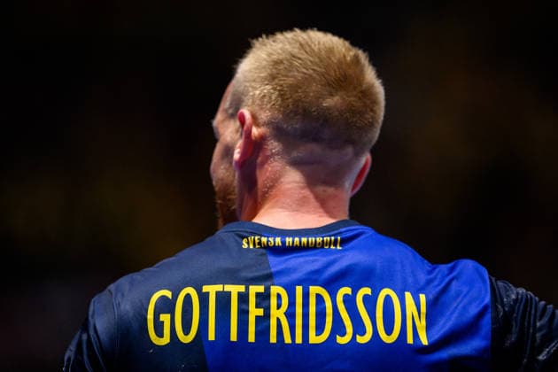 260119 Jim Gottfridsson of Sweden during the EHF European Handball Championship preliminary round match between Georgia and Sweden on January 19, 2026 in Malmö. Photo: Petter Arvidson BILDBYRAN kod PA PA1125 handball handboll handball handbolls-em 2026 georgien sverige sweden ehf european handball championship georgia bbeng Copyright: PETTERxARVIDSON BB260119PA266