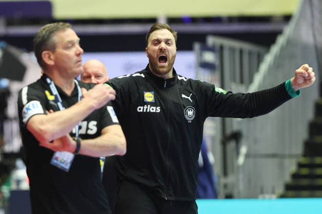 Deutschland - Spanien, EHF Handball EM 2026 Torwart Andreas Wolff (Deutschland, 33). Handball EHF Europameisterschaft, Länderspiel zwischen Deutschland und Spanien am 19. Januar 2026 in Herning (Dänemark)., Herning Dänemark Jyske Bank Boxen