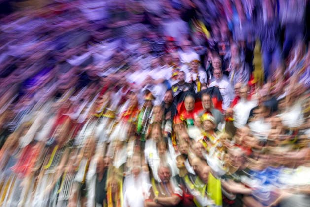 19.01.2026, Handball, Men s EHF EURO 2026, Deutschland - Spanien, Jyske Bank Boxen in Herning, Dänemark, Preliminary Round: Gute Stimmung bei den Handballfans. Tausende deutsche Fas sind angereist und feuern die Mannschaft euphorisch an. Dänemark