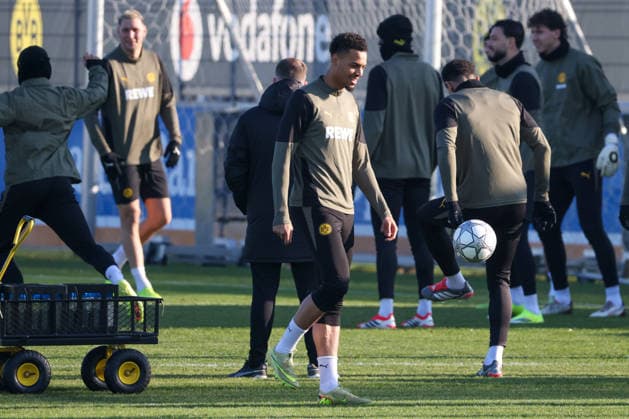 Dortmund, Deutschland 19. Januar 2026: Champions League - 2025 2026 - Borussia Dortmund Abschlusstraining Im Bild: Felix Nmecha (BVB) beim Abschlusstraining in Dortmund vor dem UCL Spiel gegen Tottenham Hotspur in London Trainingsgelände Hohenbuschei Nordrhein Westfalen Copyright: xFotostandx xFantinix