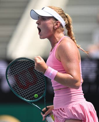 TENNIS AUSTRALIAN OPEN, Taylah Preston of Australia reacts during the Women™s 1st round match against Shuai Zhang of China on day 3 of the 2026 Australian Open tennis tournament at Melbourne Park in Melbourne, Tuesday, January 20, 2026. ( NO ARCHIVING MELBOURNE VICTORIA AUSTRALIA  Copyright: xLUKASxCOCHx 20260120131343541995