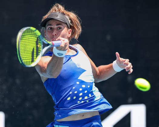 Julia Grabher (AUT), Australian Open 2026, Melbourne Park, Melbourne, Victoria, Australia. Copyright: xJuergenxHasenkopfx