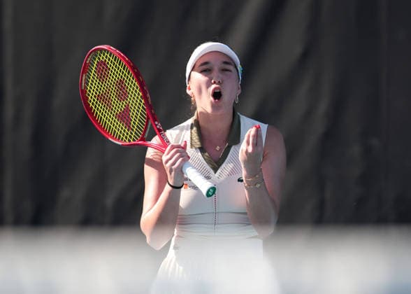 Eva Lys (GER) reagiert veraergert,Aerger,enttaeuscht, Enttaeuschung,Emotion, Australian Open 2026, Melbourne Park, Melbourne, Victoria, Australia. Copyright: xJuergenxHasenkopfx