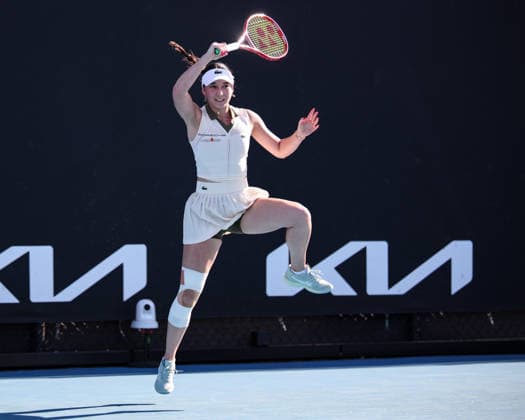 Eva Lys (GER), Australian Open 2026, Melbourne Park, Melbourne, Victoria, Australia. Copyright: xJuergenxHasenkopfx