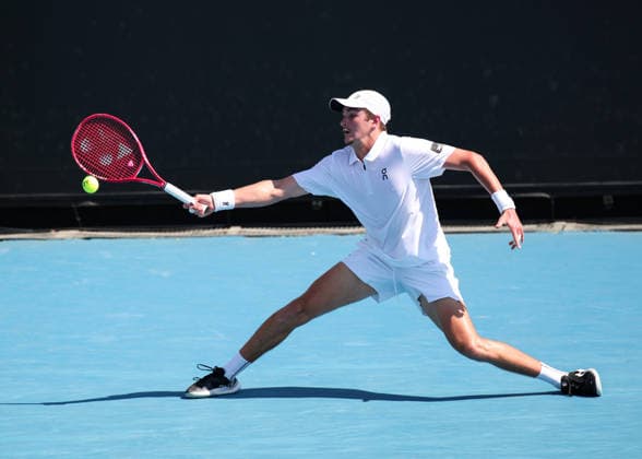 Joao Fonseca (BRA), Australian Open 2026, Melbourne Park, Melbourne, Victoria, Australia. Copyright: xJuergenxHasenkopfx