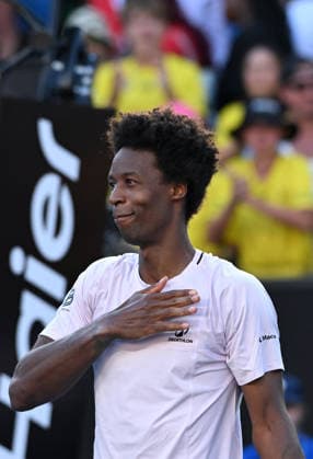 TENNIS AUSTRALIAN OPEN, Gael Monfils of France reacts to applause following his first round defeat to Dane Sweeny of Australia on day 3 of the 2026 Australian Open tennis tournament at Melbourne Park in Melbourne, Tuesday, January 20, 2026. ( NO ARCHIVING MELBOURNE VICTORIA AUSTRALIA  Copyright: xJAMESxROSSx 20260120112483763419