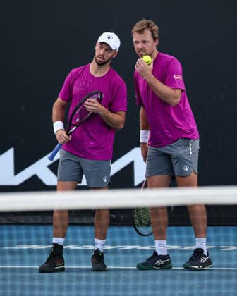 Kevin Krawietz, Tim Puetz, Herren Doppel, Men s Doubles Australian Open 2026, Melbourne Park, Melbourne, Victoria, Australia. Copyright: xJuergenxHasenkopfx