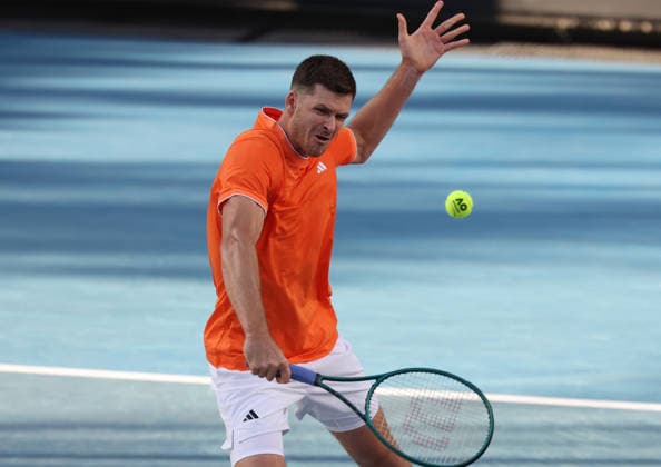 January 20, 2026, Melbourne, Victoria, Australia: HUBERT HURKACZ of Poland during the match against Z. Bergs of Belgium in the first round of Australian Open, Melbourne, Australia. Melbourne Australia - ZUMAc278 20260120_zsp_c278_049 Copyright: xMarcinxCholewinskix
