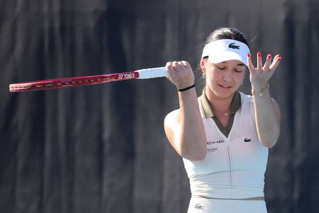 Eva Lys, GER, disappointed during first round of 2026 Australian Open in Melbourne, 20 01 2026; -