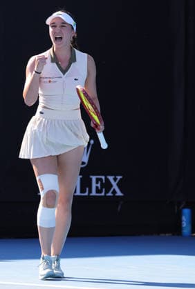 Eva Lys, GER, during first round of 2026 Australian Open in Melbourne, 20 01 2026; -
