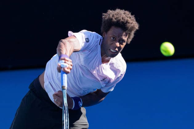January 20, 2026: GAEL MONFILS of France in action against DANE SWEENY of Australia on KIA Arena in a Men s Singles 1st round match on day 3 of the 2026 Australian Open in Melbourne, Australia. SWEENY won 67 75 64 75. Cal Media Melbourne Australia - ZUMAc04_ 20260120_faf_c04_019 Copyright: xSydneyxLowx