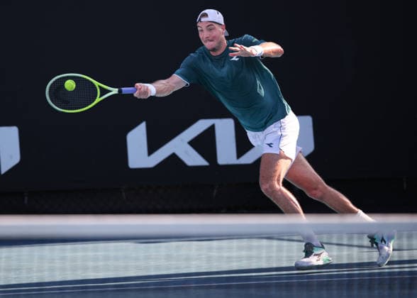 Jan-Lennard Struff (GER), Australian Open 2026, Melbourne Park, Melbourne, Victoria, Australia. Copyright: xJuergenxHasenkopfx