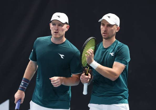 TENIS AUSTRALIAN OPEN 2026 20012026 N Z JAN ZIELINSKI I LUKE JOHNSON DEBEL PIERWSZA RUNDA AUSTRALIAN OPEN W MELBOURNE MARCIN CHOLEWINSKI NEWSPIX.PL TENIS AUSTRALIAN OPEN 2026 20012026 JAN ZIELINSKI AND LUKE JOHNSON DURING DOUBLE GAME OF AUSTRALIAN OPEN IN MELBOURNE NEWSPIX.PL --- newspix.pl 