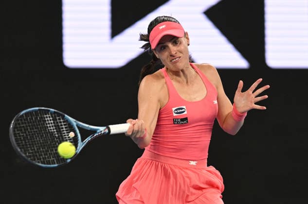 TENNIS AUSTRALIAN OPEN, Kimberly Birrell of Australia in action during the Women™s 1st round match against Maddison Inglis of Australia on day 3 of the 2026 Australian Open tennis tournament at Melbourne Park in Melbourne, Tuesday, January 20, 2026. ( NO ARCHIVING MELBOURNE VICTORIA AUSTRALIA  Copyright: xLUKASxCOCHx 20260120136721013589