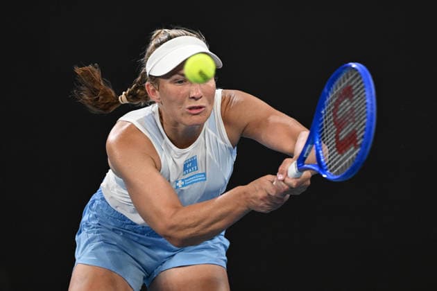 TENNIS AUSTRALIAN OPEN, Maddison Inglis of Australia in action during the Womens 1st round match against Kimberly Birrell of Australia on day 3 of the 2026 Australian Open tennis tournament at Melbourne Park in Melbourne, Tuesday, January 20, 2026. ( NO ARCHIVING MELBOURNE VICTORIA AUSTRALIA  Copyright: xLUKASxCOCHx 20260120166999767910