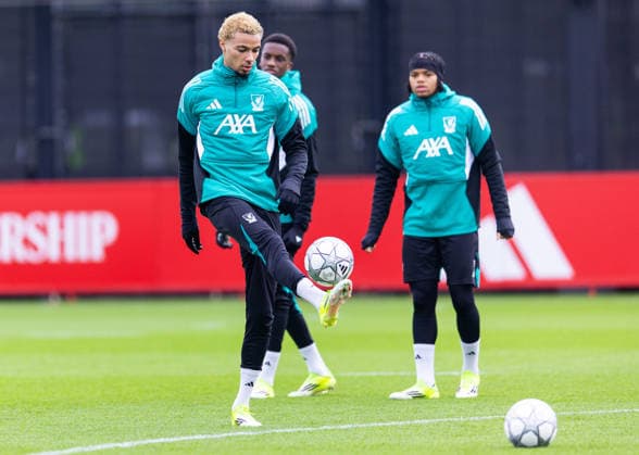 Football - UEFA Champions League - Olympique de Marseille v Liverpool FC - MD-1 LIVERPOOL, ENGLAND - Tuesday, January 20, 2026: Liverpool s Hugo Ekitike during a training session at the AXA Training Centre ahead of the UEFA Champions League match between Olympique de Marseille and Liverpool FC. (Photo by Jessica Hornby Propaganda)  Copyright: xDavidxRawcliffex P2026-01-20-LFC-Training-Marseille-16