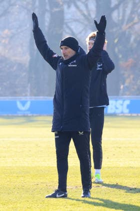 DEU, DFL, 2. FBL Hertha BSC, Training, 20.01.2026, Sportforum, Berlin, DEU, DFL, 2. FBL Hertha BSC, Training, im Bild Cheftrainer Stefan Leitl (Hertha BSC Berlin) DFL - regulations prohibit any use of Photographs as image sequences and or quasi-video