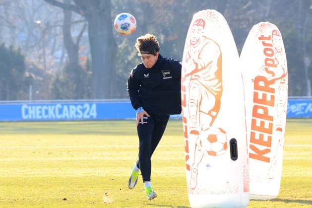 DEU, DFL, 2. FBL Hertha BSC, Training, 20.01.2026, Sportforum, Berlin, DEU, DFL, 2. FBL Hertha BSC, Training, im Bild Linus Gechter (Hertha BSC Berlin 44) DFL - regulations prohibit any use of Photographs as image sequences and or quasi-video