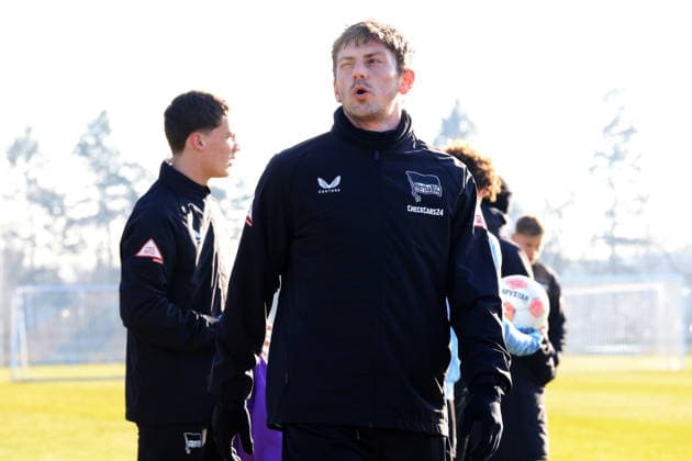 DEU, DFL, 2. FBL Hertha BSC, Training, 20.01.2026, Sportforum, Berlin, DEU, DFL, 2. FBL Hertha BSC, Training, im Bild Dawid Kownacki (Hertha BSC Berlin 9) DFL - regulations prohibit any use of Photographs as image sequences and or quasi-video