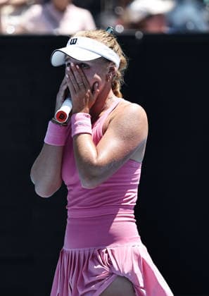 Taylah Preston, AUS, after first round of 2026 Australian Open in Melbourne, 20 01 2026; -