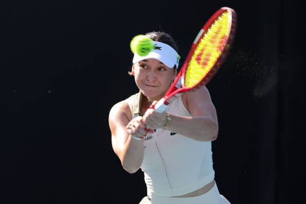 Eva Lys, GER, during first round of 2026 Australian Open in Melbourne, 20 01 2026; -