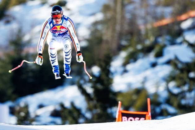 ALPINE SKIING - FIS WC Kitzbuehel KITZBUEHEL,AUSTRIA,20.JAN.26 - ALPINE SKIING - FIS World Cup, Hahnenkamm-race, downhill training, men. Image shows Romed Baumann (GER).  GEPAxpictures xMaticxKlansek