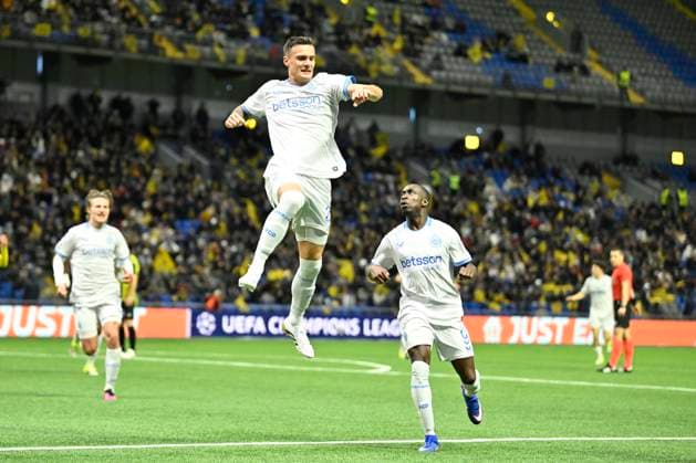 Kairat Almaty v Club Brugge - UEFA Champions League ALMATY, KAZACHSTAN - JANUARY 20 : Stankovic Aleksandar midfielder of Club Brugge celebrates scoring a goal during the UEFA Champions League 2025 26 League Phase MD7 match between Kairat Almaty and Club Brugge on January 20, 2026 in Almaty, Kazachstan, 20 01 2026 Almaty Kazachstan  Copyright: xJanxDexMeuleneirx