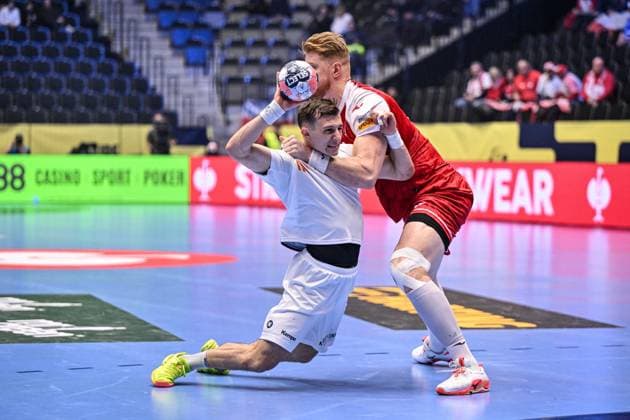 ALTRO - Pallamano - Men s EHF Euro 2026 - Poland vs Italy Simone Mengon of Italy during Men s EHF Euro 2026 - Poland vs Italy, Handball match in Kristianstad, Sweden, January 20 2026 Kristianstad Sweden  Copyright: xIPAxSport ABACAx