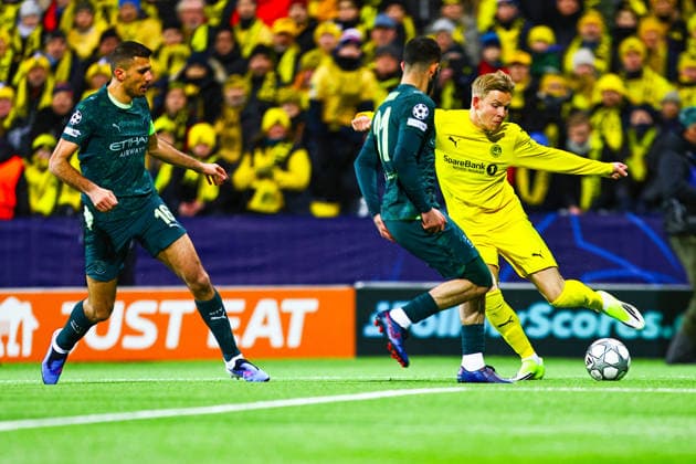 Football, Champions League 2025 2026 Bodo Glimt Manchester City Bodo 20260120 The Champions League football match between Bodo Glimt and Manchester City at Aspmyra Stadium Photo Mats Torbergsen NTB Bodo Norway EDITORIAL USE ONLY RESTRICTED USE FOR BETTING COMPANIES  Copyright: xMatsxTorbergsenx xNTBx