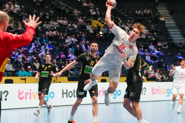 Men s European Handball Championship, Montenegro Switzerland Baerum 20260120 Switzerland s Luca Sigrist during the European Championship men s handball match between Montenegro and Switzerland in Unity Arena in Fornebu Photo Erik Flaaris Johansen NTB Baerum Norway EDITORIAL USE ONLY RESTRICTED USE FOR BETTING COMPANIES  Copyright: xErikxFlaarisxJohansenx xNTBx