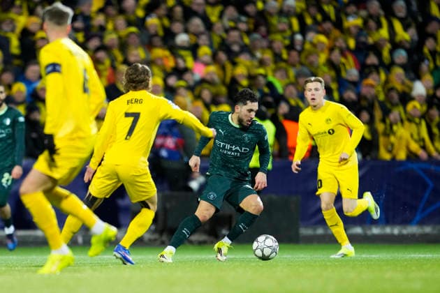 Football, Champions League 2025 2026 Bodo Glimt Manchester City Bodo 20260120 The Champions League football match between Bodo Glimt and Manchester City at Aspmyra Stadium Photo Fredrik Varfjell NTB Bodo Norway EDITORIAL USE ONLY RESTRICTED USE FOR BETTING COMPANIES  Copyright: xFredrikxVarfjellx xNTBx