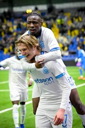 Kairat Almaty v Club Brugge - UEFA Champions League ASTANA, KAZACHSTAN - JANUARY 20 : Vermant Romeo forward of Club Brugge celebrates after scoring with Diakhon Mamadou forward of Club Brugge during the UEFA Champions League 2025 26 League Phase MD7 match between Kairat Almaty and Club Brugge on January 20, 2026 in Astana, Kazachstan, 20 01 2026 Astana Kazachstan  Copyright: xJanxDexMeuleneirx