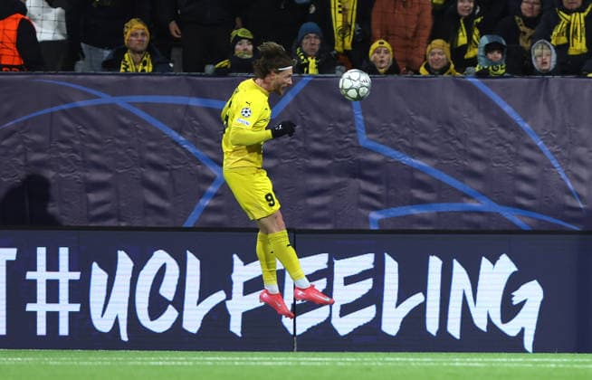 Kasper Hogh of Bodo Glimt scores a goal to make the score 1-0 Bodo Glimt v Manchester City, UEFA Champions League, Group Stage, Football, Aspmyra Stadion, Bodo, Norway - 20 Jan 2026Bodo Aspmyra Stadion Norway EDITORIAL USE ONLY No use with unauthorised audio, video, data, fixture lists, club league logos or live services. Online in-match use limited to 120 images, no video emulation. No use in betting, games or single club league player publications. Copyright: xKieranxMcManus Shutterstockx 16348328ah