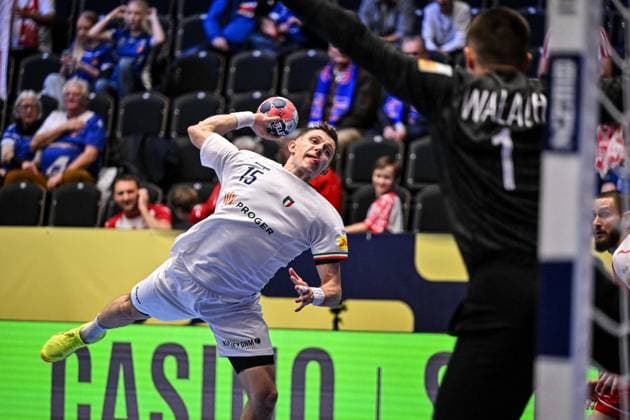 ALTRO - Pallamano - Men s EHF Euro 2026 - Poland vs Italy Simone Mengon of Italy during Men s EHF Euro 2026 - Poland vs Italy, Handball match in Kristianstad, Sweden, January 20 2026 Kristianstad Sweden  Copyright: xIPAxSport ABACAx
