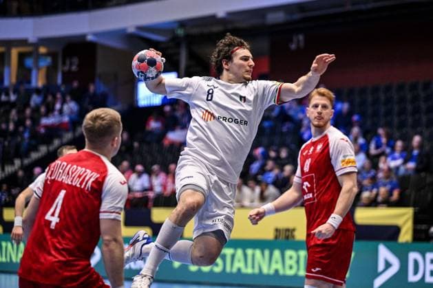 Giacomo Jack Savini of Italy during Men s EHF Euro 2026 - Poland vs Italy, Handball match in Kristianstad, Sweden, January 20 2026  Copyright: xLuigixCanu IPAxSportx xipa-agency.netx xx IPA_70334545 IPA_Agency_IPA70334545