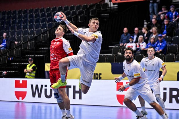 ALTRO - Pallamano - Men s EHF Euro 2026 - Poland vs Italy Simone Mengon of Italy during Men s EHF Euro 2026 - Poland vs Italy, Handball match in Kristianstad, Sweden, January 20 2026 Kristianstad Sweden  Copyright: xIPAxSport ABACAx