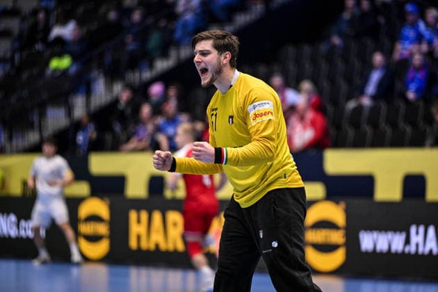 Pau Panitti of Italy during Men s EHF Euro 2026 - Poland vs Italy, Handball match in Kristianstad, Sweden, January 20 2026  Copyright: xLuigixCanu IPAxSportx xipa-agency.netx xx IPA_70335865 IPA_Agency_IPA70335865